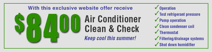 Coupon for $84 air conditioner clean and check